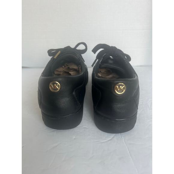 Michael Michael Kors Colby Black Leather Low Top Lace Up Sneakers 10M - Picture 8 of 12